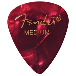 Fender Premium Celluloid Picks, 351 Shape - Medium, Red Moto, 12-Pack