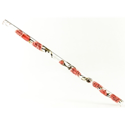 Hall Crystal Flutes 12214 Rose with Gold Leaves in D