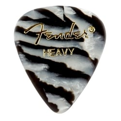 Fender Premium Celluloid Picks, 351 Shape - Heavy, Zebra, 12-Pack