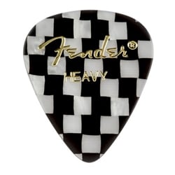 Fender Premium Celluloid Picks, 351 Shape - Heavy, Checker, 12-Pack