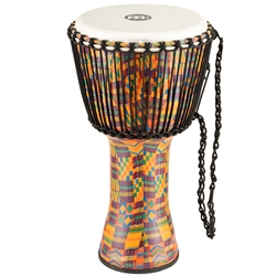 Meinl PADJ2-L-F Travel Series Large African Djembe with Synthetic Head - Kenyan Quilt