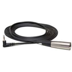 Hosa Microphone Cable Right-angle 3.5 mm TRS to XLR3M - 5 ft