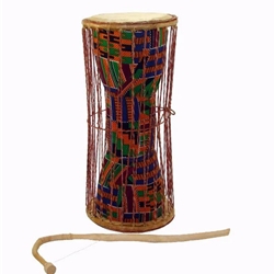 Kente Cloth Talking Drum - Ghana