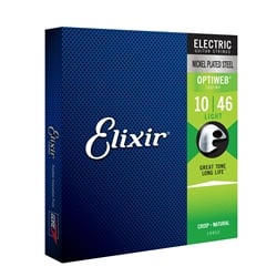 Elixir 19052 Nickel Plated Steel Light (.010-.046) Electric Guitar Strings with Optiweb Coating