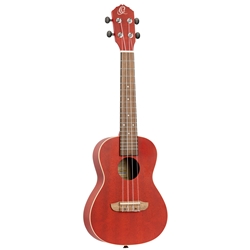 Ortega RUFIRE Earth Series Concert Ukulele - Fire Red