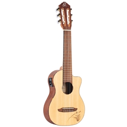 Ortega RGL5CE Bonfire Series Standard Size A/E Guitarlele - Natural Spruce