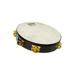 10" SX Double Row Tambourine - Brass Jingles - Synthetic Head