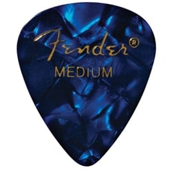 Fender Premium Celluloid Picks, 351 Shape - Medium, Blue Moto, 12-Pack