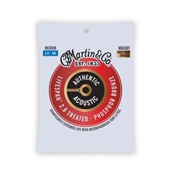 Martin MA550T Phosphor Bronze Medium 13-56 Authentic Acoustic Lifespan 2.0 Guitar Strings