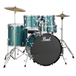 Pearl Roadshow 5pc. Drum Set Aqua Blue Glitter