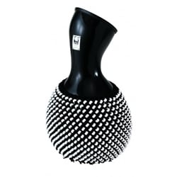 Toca T2151B Fiberglass Shekere, Black With White Beads